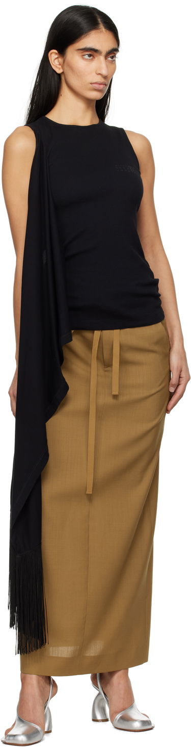 Krila Maison Margiela MM6 Maison Margiela Tie Maxi Skirt Rjava | S52MI0017 M35080, 4