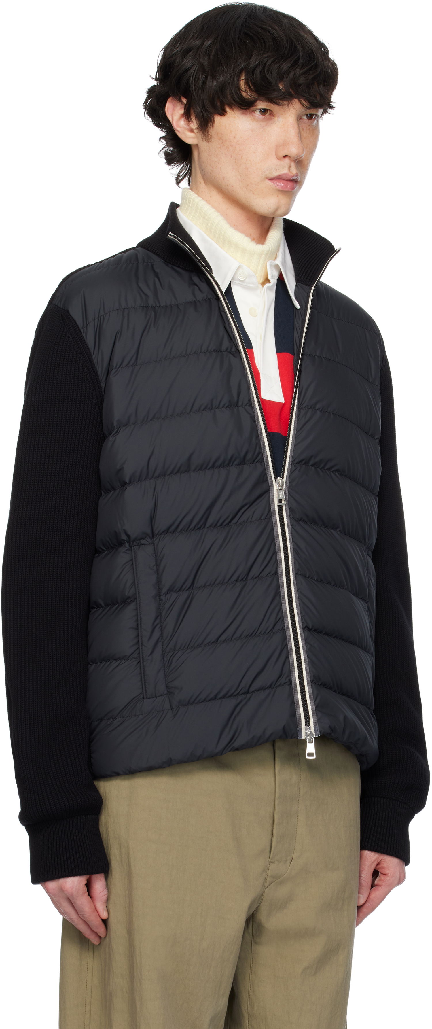 Puhovka Moncler Moncler Padded Zip-Up Down Jacket Črna | K10919B00006M1367, 1
