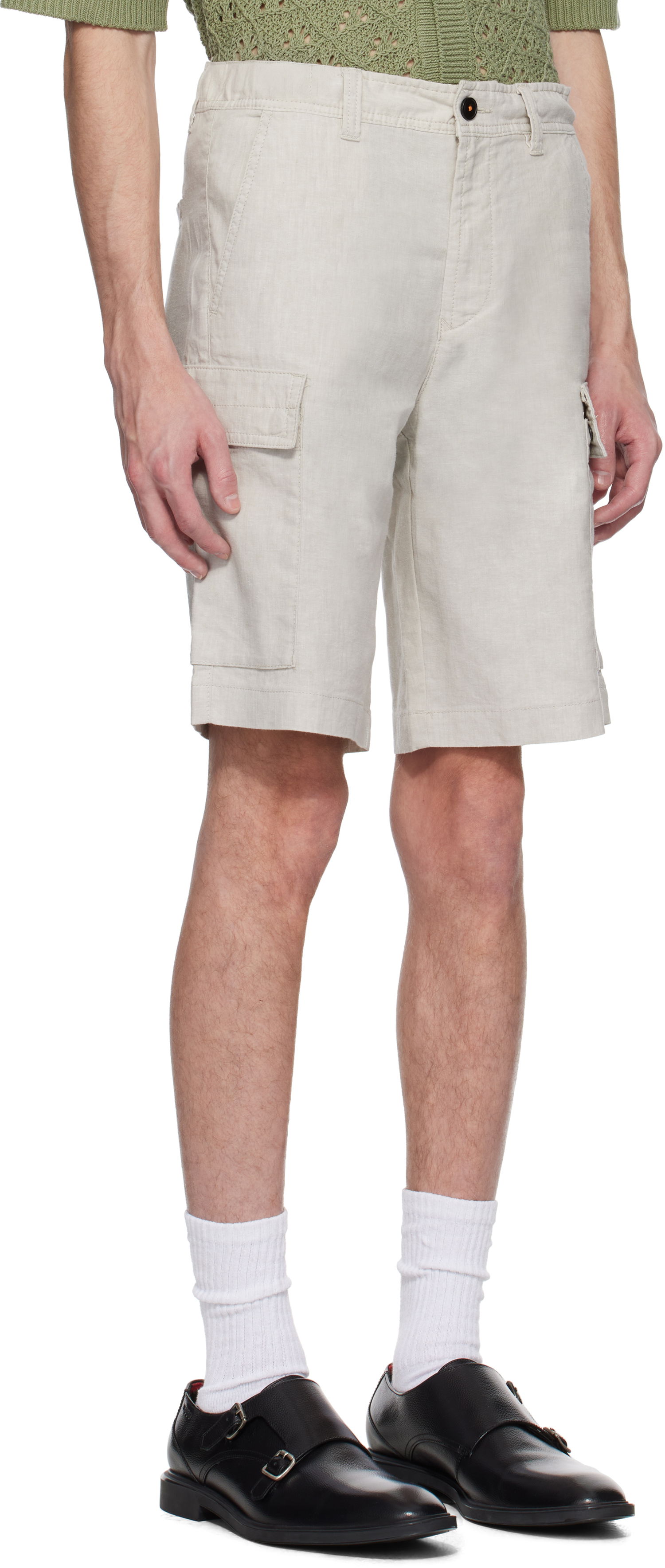 Kratke hlače BOSS Drawstring Cargo Shorts Bež | 50536888, 1