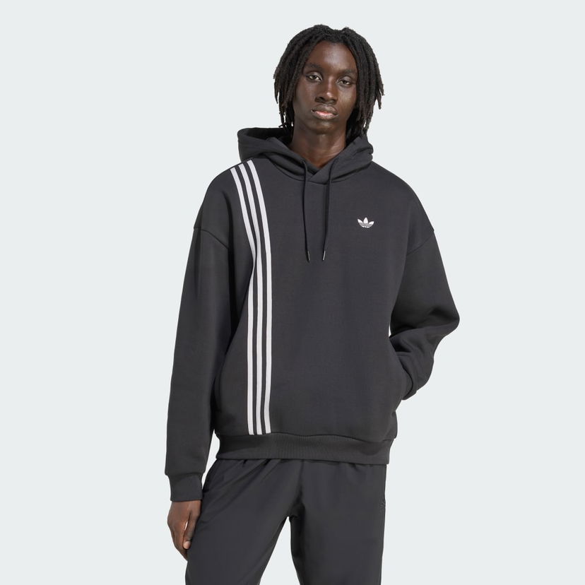 Pulover adidas Performance Hoodie with Stripes Črna | JV9879