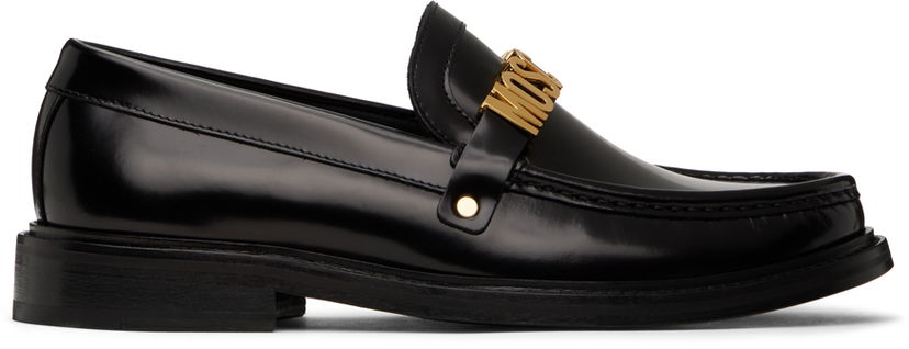 Oblačila Moschino Moschino 'Moschino' College Loafers Črna | MB10113C1LGB0000