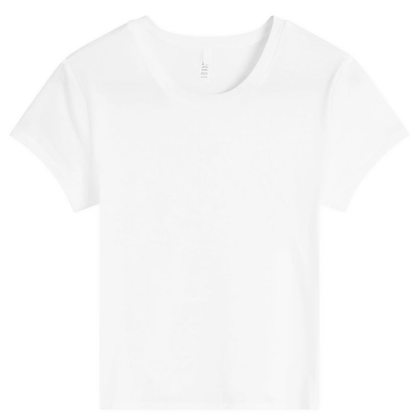 Majica SKIMS Relaxed Fit Shrunken T-Shirt Size Large Bela | SS-STT-6128W-SNOW