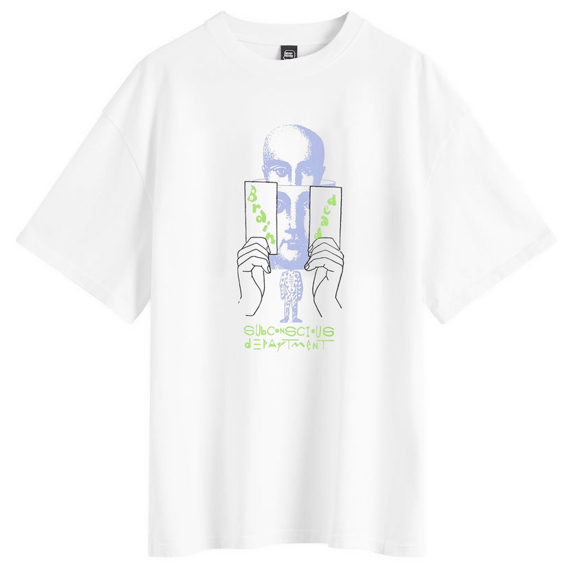 Majica Brain Dead Brain Dead Subconscious Department Graphic Tee Bela | BDP25TOO0044-WHT