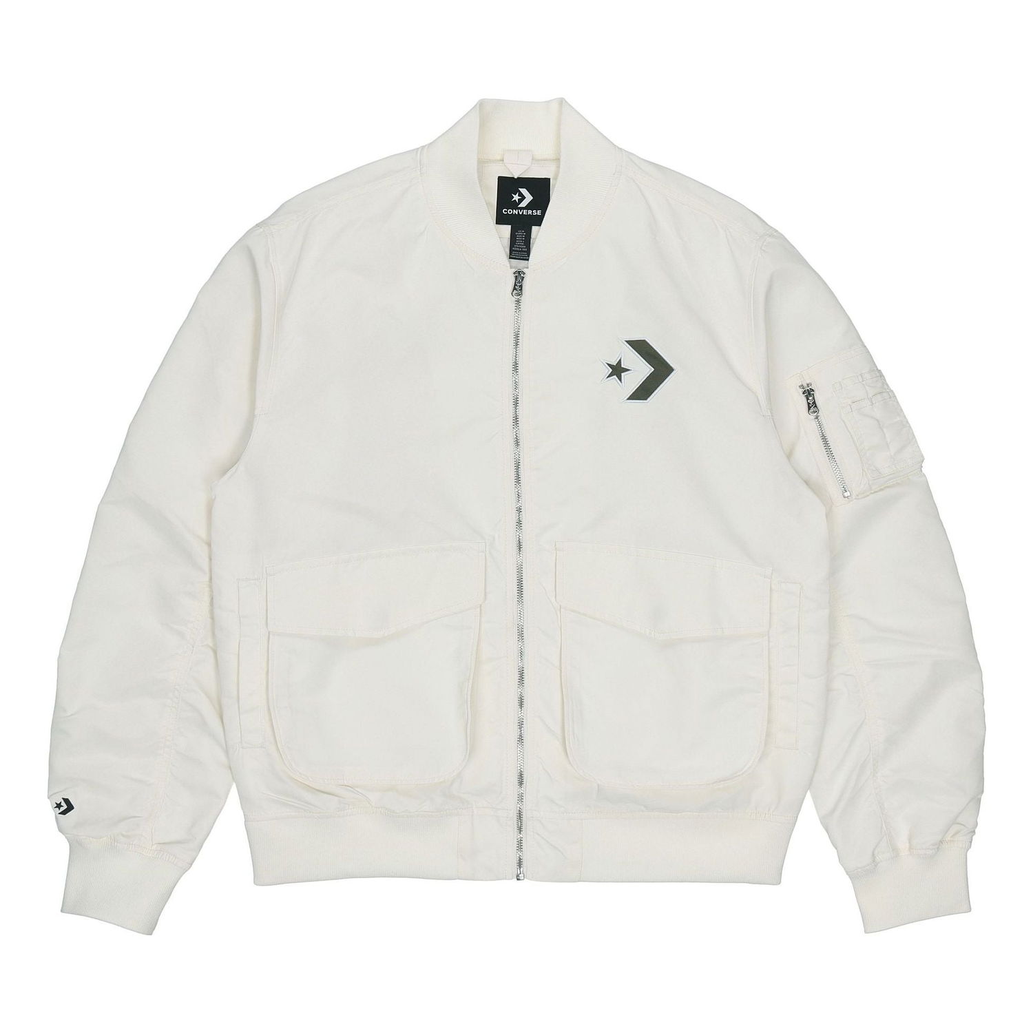 Bomber jakna Converse Converse Loose Retro Aviator Jacket Bela | 10024169-A01, 0