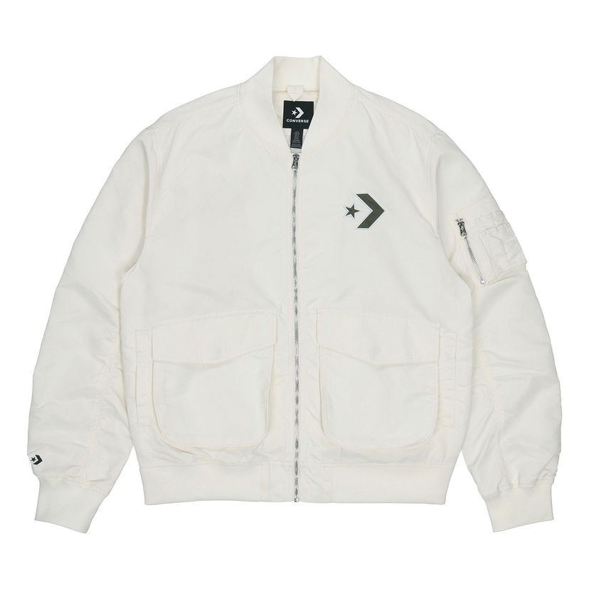 Bomber jakna Converse Converse Loose Retro Aviator Jacket Bela | 10024169-A01