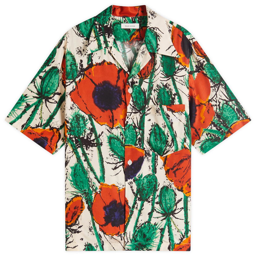 Srajce Wales Bonner Wales Bonner Highlife Floral Print Bowling Shirt Večbarvna | MS25SH08-VI05-0734