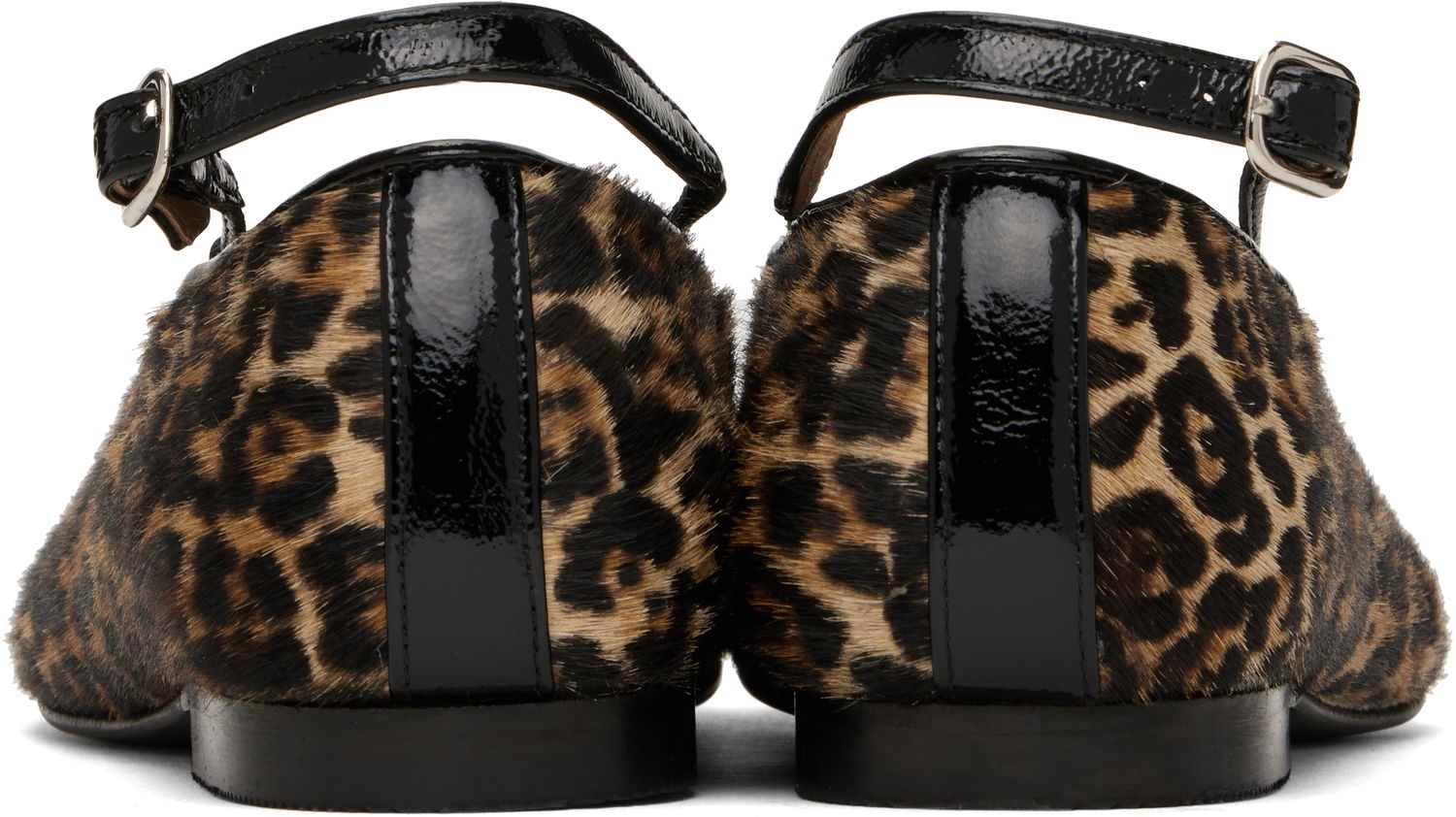Superge in čevlji A.P.C. A.P.C. Katie Leopard Print Calf Hair Ballerina Flats Rjava | PXBUM-F53309, 1