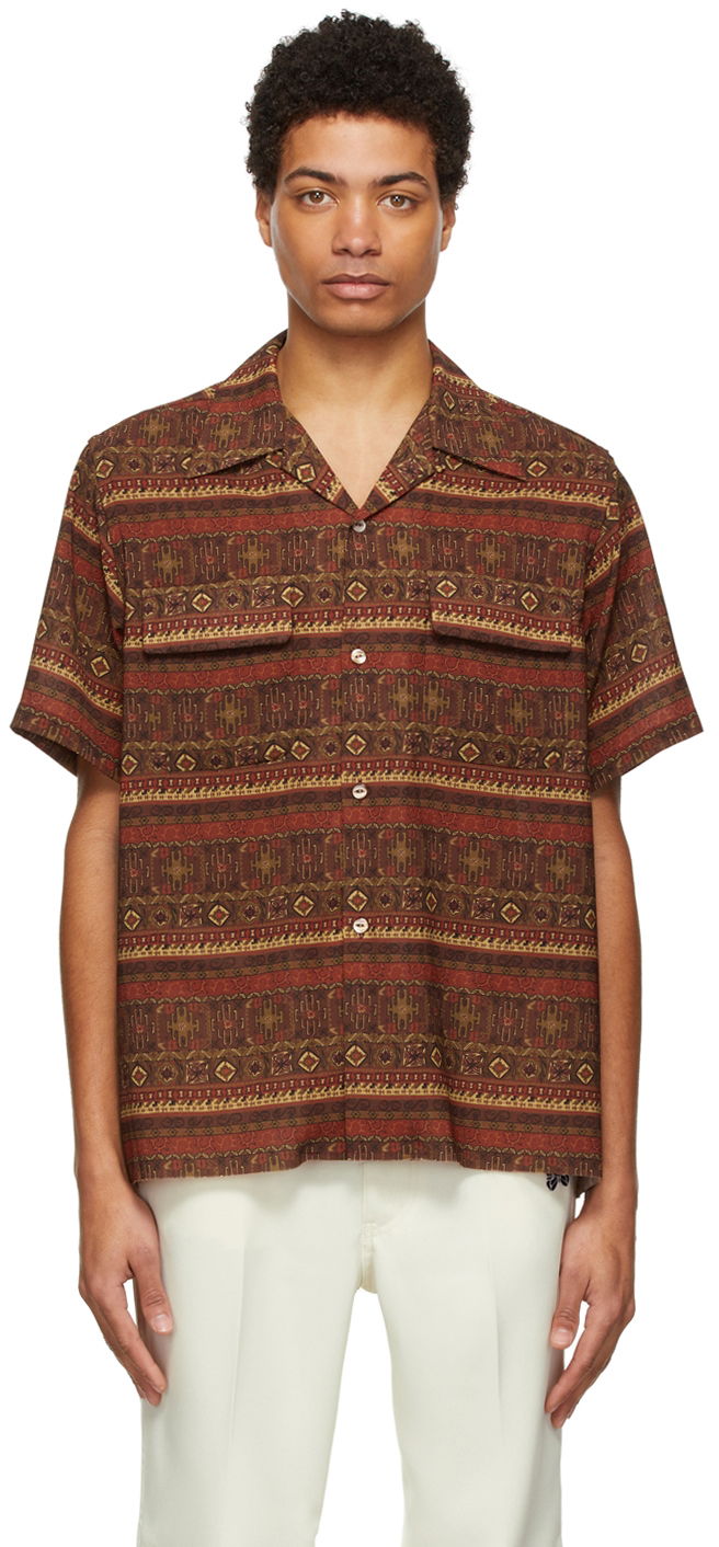 Srajce Needles NEEDLES Classic Print Shirt Rjava | KP079