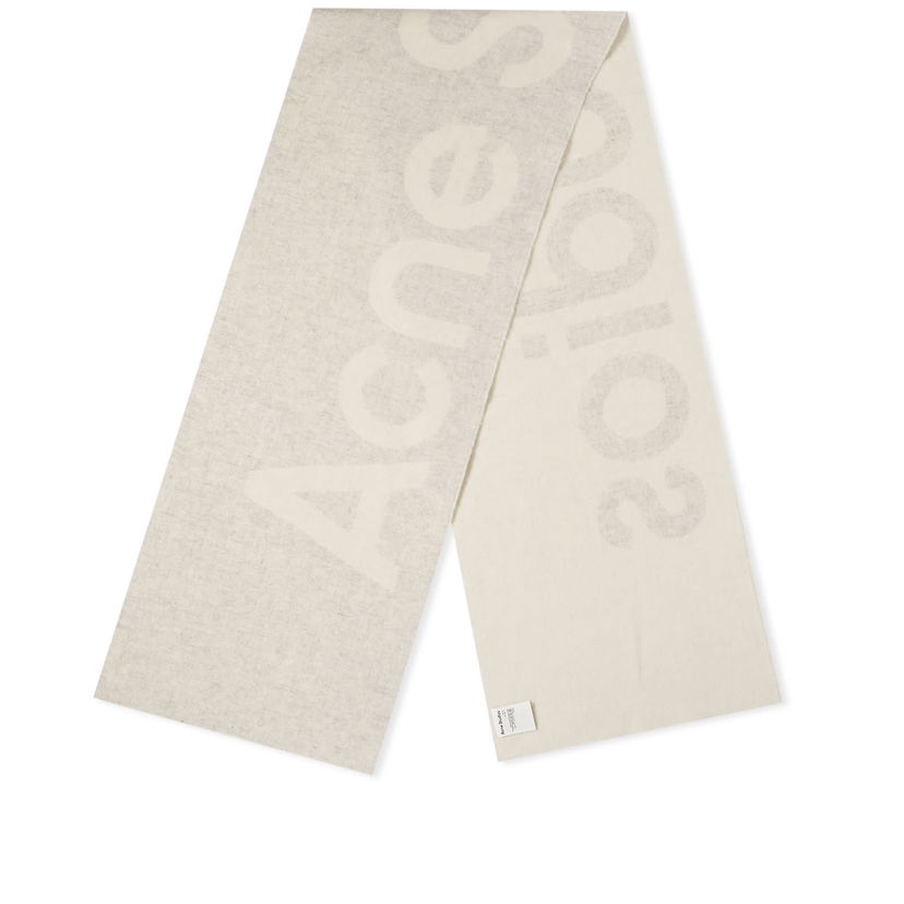 Šala Acne Studios Toronty Logo Contrast Recycled Scarf Siva | CA0154-DLZ