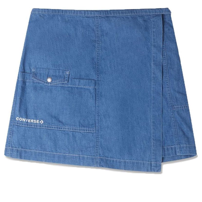 Krila Converse Denim City Wrap Skirt Modra | 10025451-A01