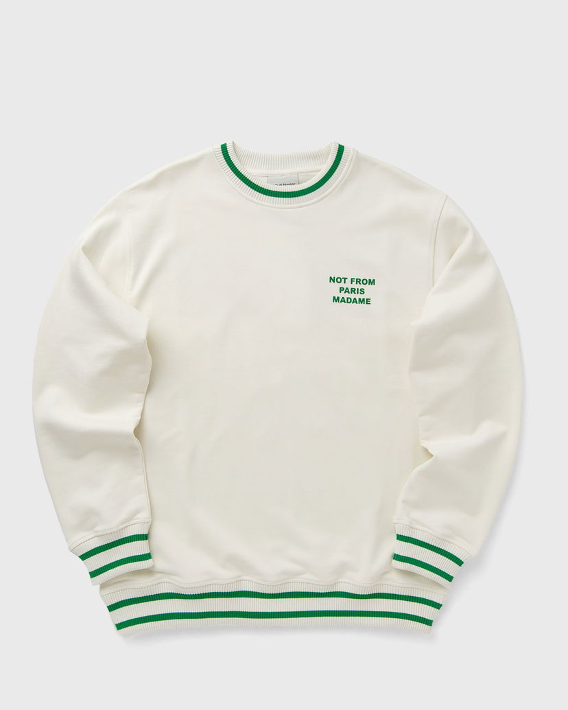 Pleteni pulover Drôle de Monsieur Drole de Monsieur Le Sport Slogan Sweatshirt Bela | F-SW140-CO127-CM