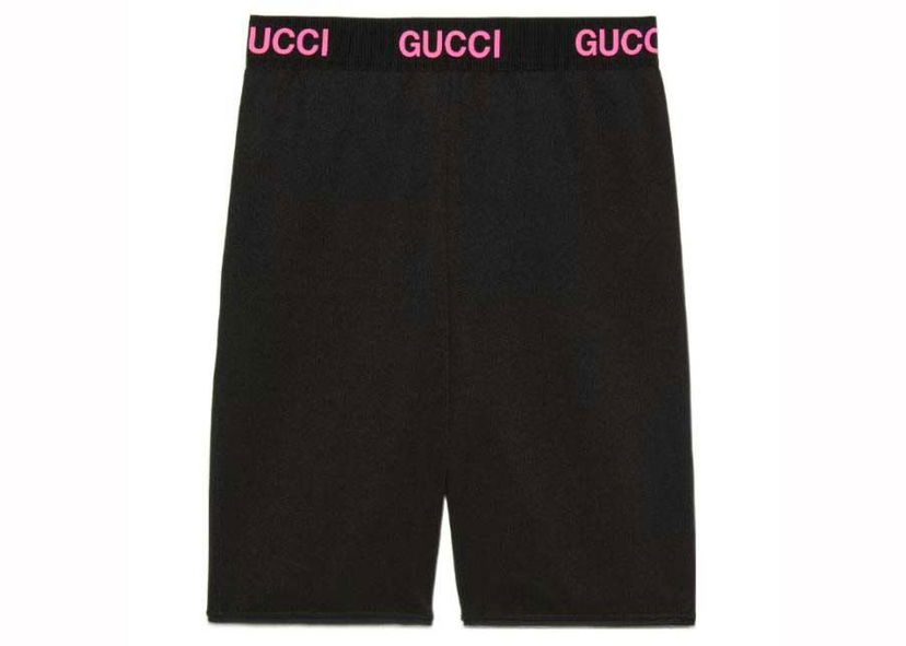 Kratke hlače Gucci Biker Shorts Black/Pink Črna | 688421 XJDS5 1037