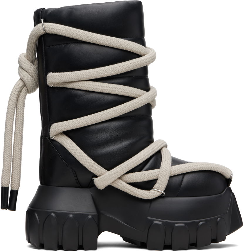 Superge in čevlji Rick Owens Rick Owens Concordians Lunar Mega Tractor Boots Črna | RU02E1862 LLPPW3