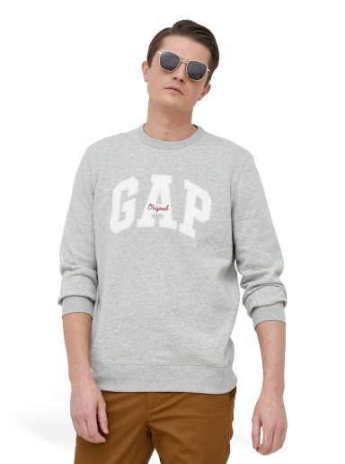 Pulover GAP Logo Crewneck Siva | 852079.