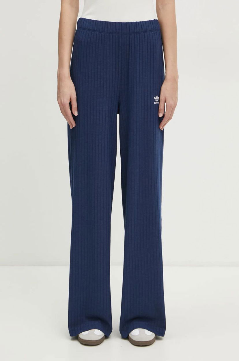 Hlače adidas Originals Originals Essential Wide-Leg Pants Modra | JD1496