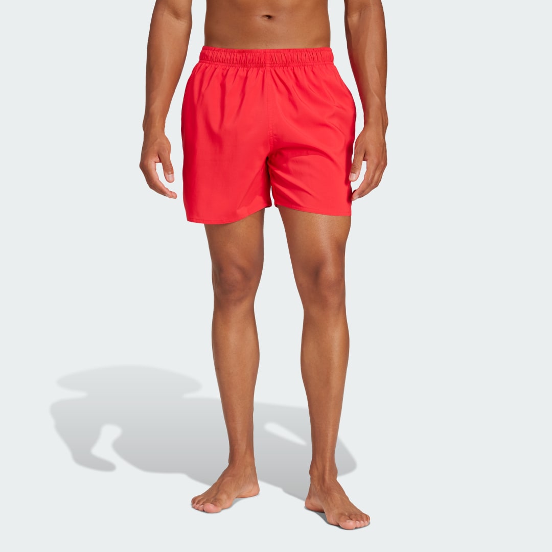 Kopalke adidas Performance Solid CLX Short-Length Swim Shorts Rdeča | JC9919, 0