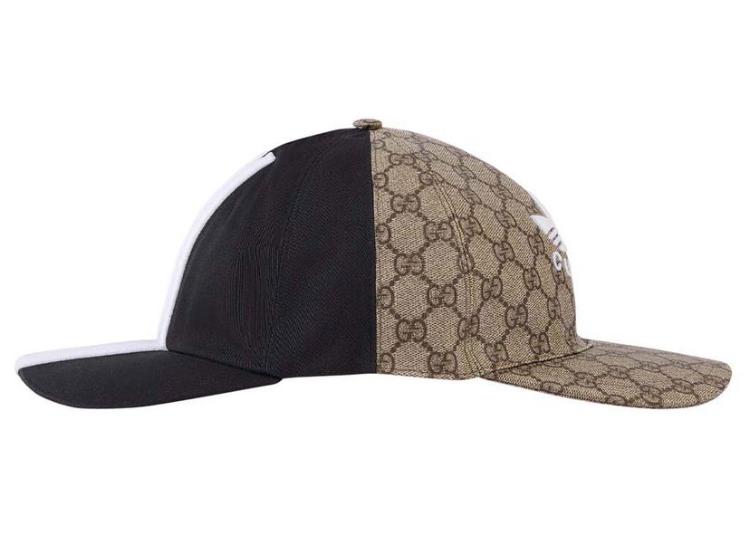 Klobuk Gucci adidas x Double Sided Baseball Hat Black/Beige Bež | 719406 4HAST 9760