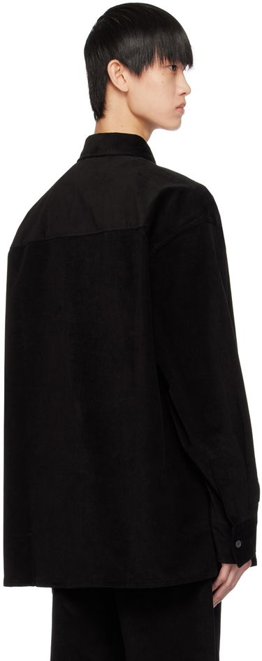 Srajce Studio Nicholson Studio Nicholson Rosso Corduroy Overshirt Črna | ROSSO SNM - 1129, 2