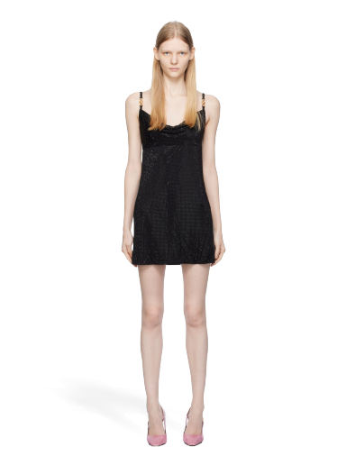 Obleke Versace Crystal Medusa '95 Minidress Črna | 1011546_1A08449