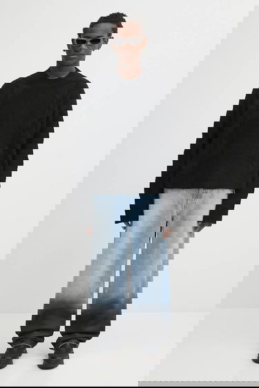 Pleteni pulover HELIOT EMIL Textured Knit Crewneck Sweater Črna | PREAW25.M.07.063.BLK01., 4