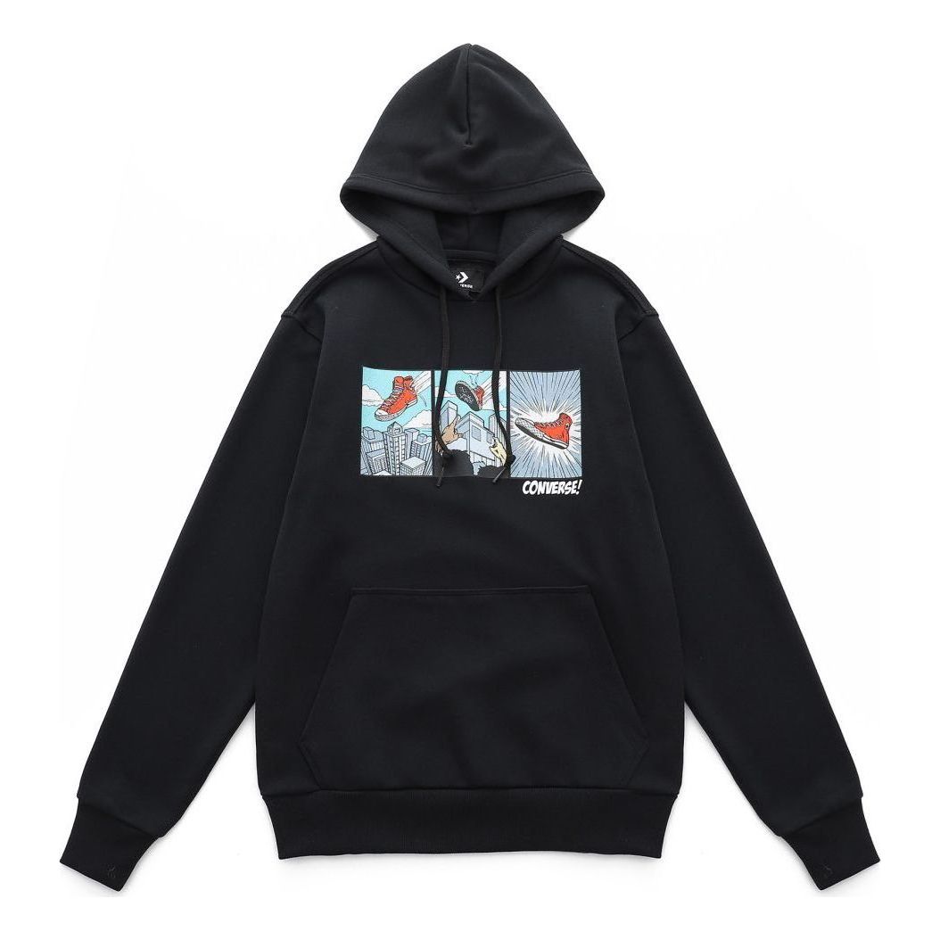 Pulover Converse Graphic Print Hoodie Črna | 10023948-A02, 0