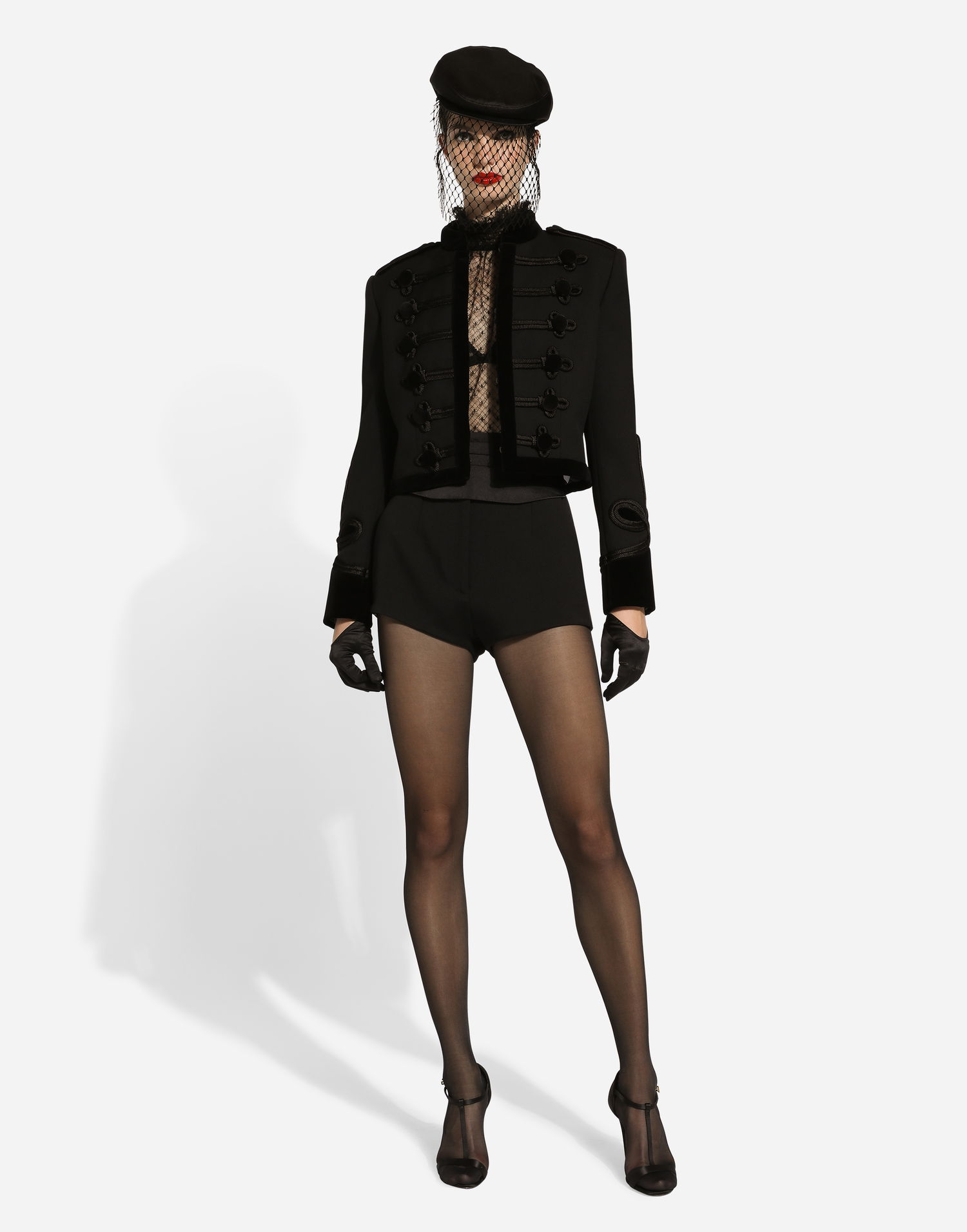 Jakna Dolce & Gabbana Dolce & Gabbana Double Wool Gabardine Tailcoat With Epaulets Črna | F27CRTFU272N0000, 1