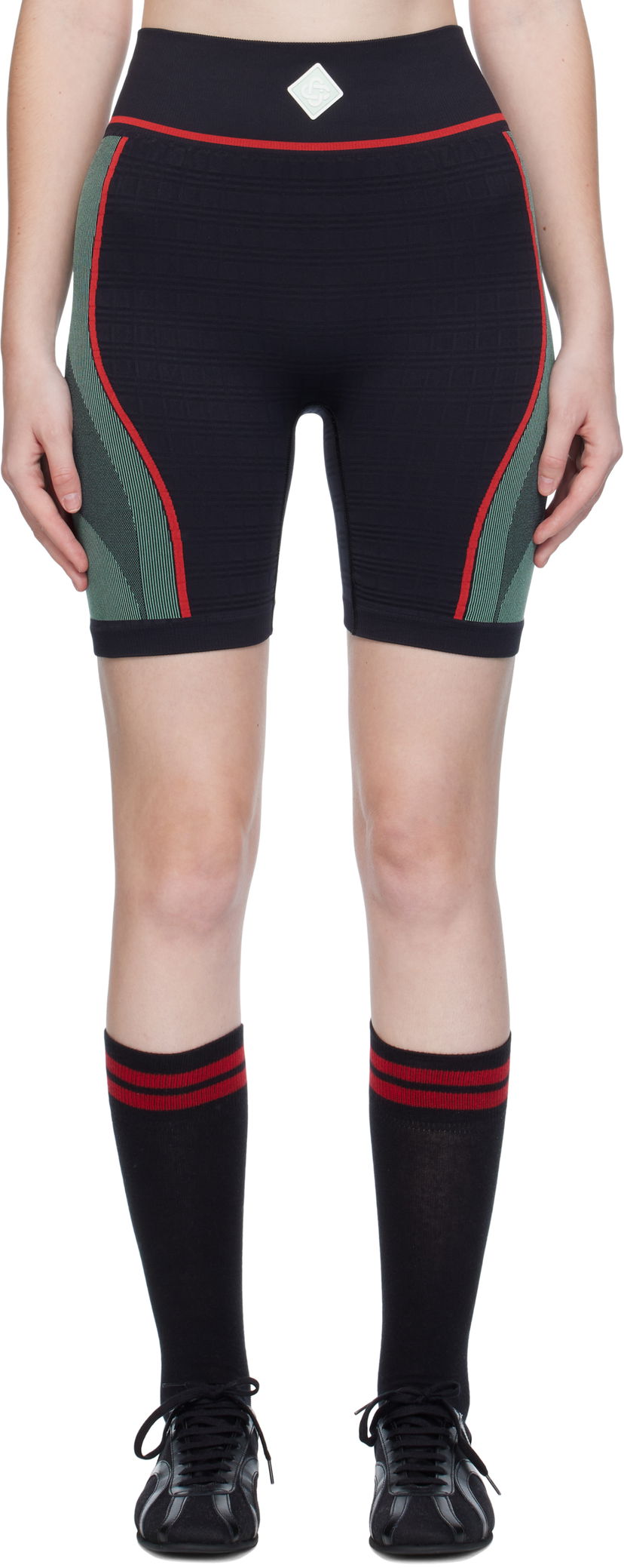 Kratke hlače Casablanca Casablanca Seamless Sport Shorts Črna | WPF25-ACT-031-01
