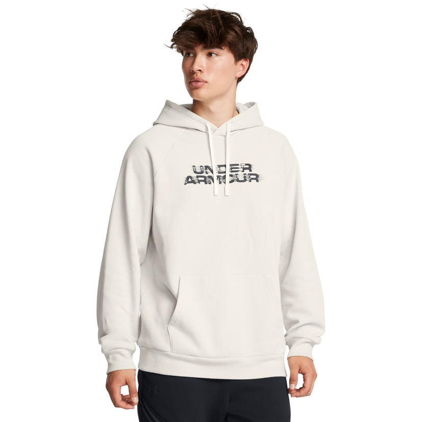 Pulover Under Armour Rival Fleece Textured Glitch Hoodie Bež | 1389428-110