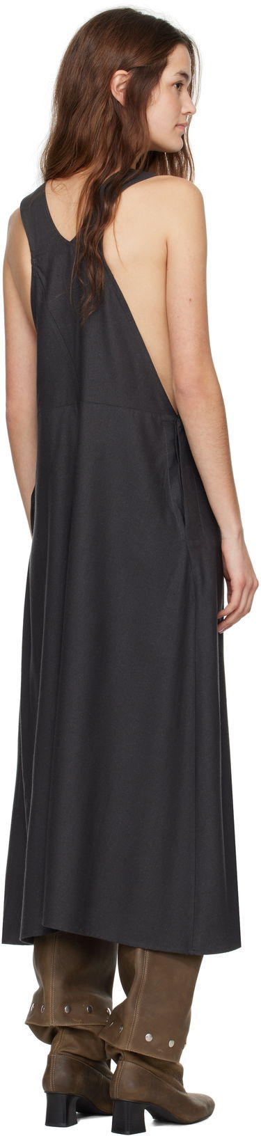 Obleke Baserange Baserange Gren Overalls Midi Dress Siva | DRGRO-WS-SP25, 2