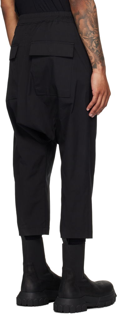 Hlače Rick Owens Rick Owens Concordians Forever Drawstring Cropped Trousers Črna | RU02E1381 TE, 2