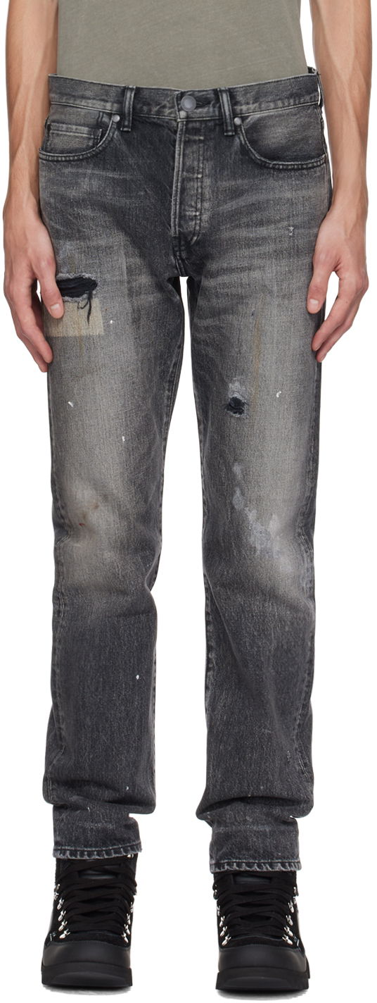 Kavbojke John Elliott John Elliott 'The Daze' Distressed Jeans Siva | G491E5710L