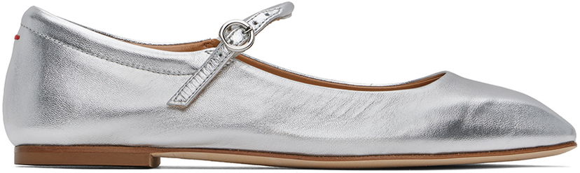 Oblačila Aeyde Aeyde Uma Ballerina Flats Kovinski | A11-FL-RAZS08FL-123-920-051