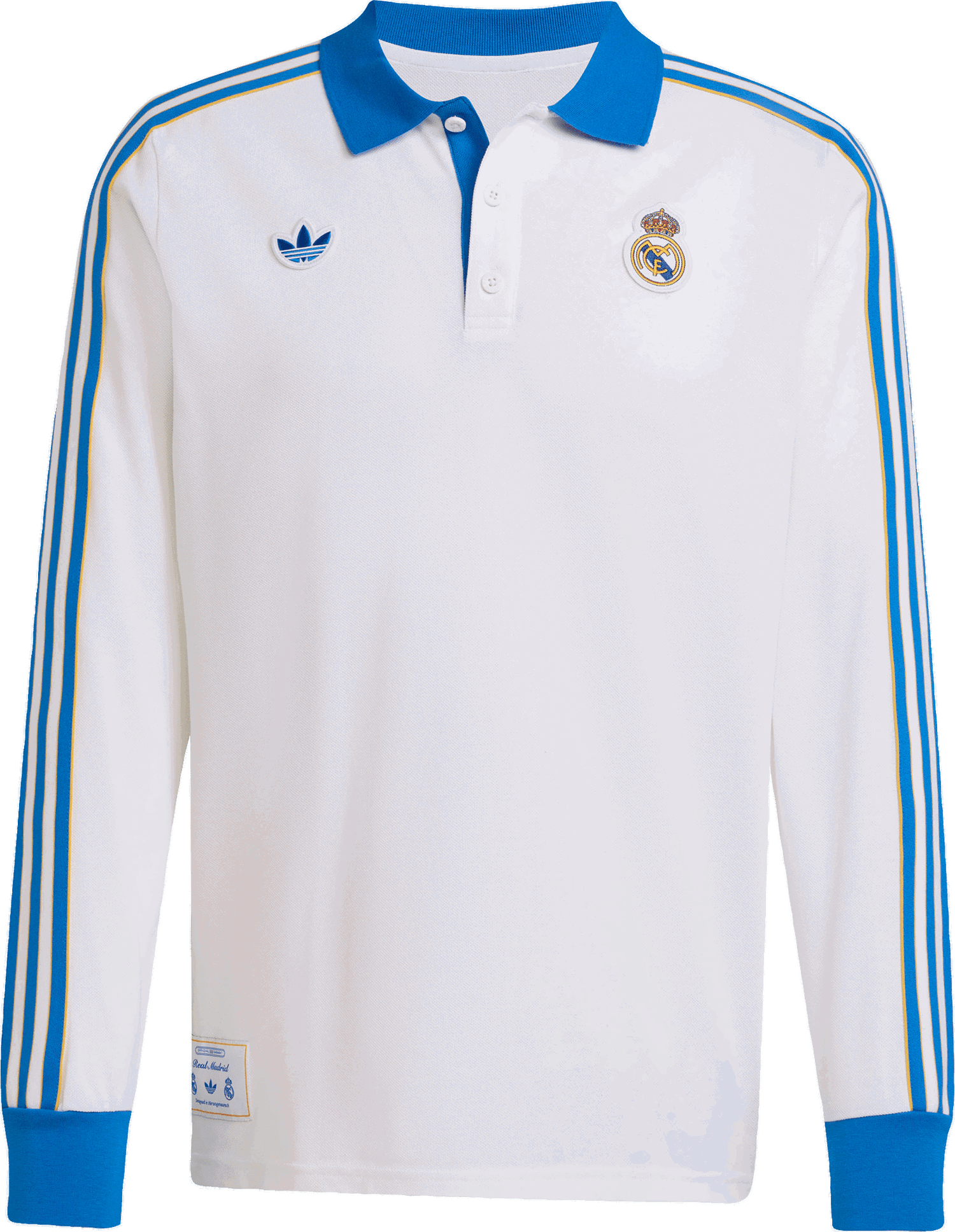 Polo majica adidas Originals adidas Originals Real Madrid Icon Long Sleeve Polo Shirt Bela | jn3065, 0