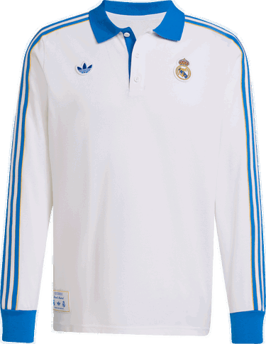 Polo majica adidas Originals adidas Originals Real Madrid Icon Long Sleeve Polo Shirt Bela | jn3065, 0