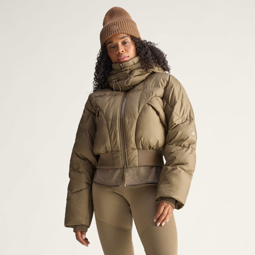 Puhovka adidas Performance Cropped Padded Winter Jacket by Stella McCartney Zelena | JM3652