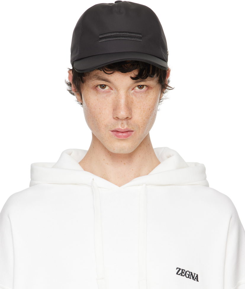 Kapa ZEGNA Technical Baseball Cap Črna | E8I00H-B8C