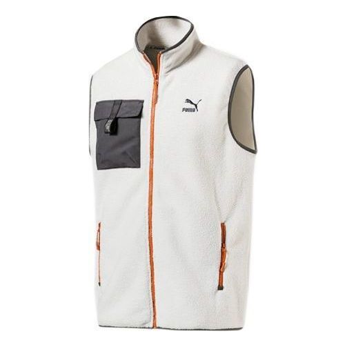 Telovnik Puma XTG Trail Fleece Full Zip Pocket Vest Bela | 596728-64