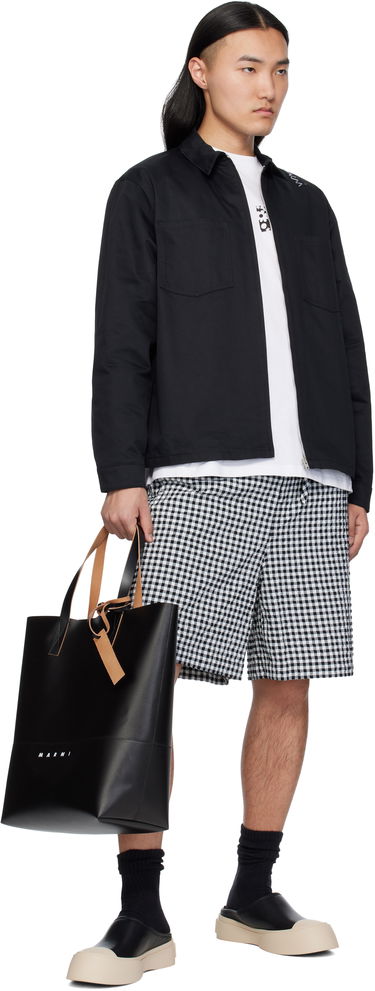 Kratke hlače Marni Marni Gingham Seersucker Drawstring Shorts Črna | PUMU0291A0 UTN929, 3