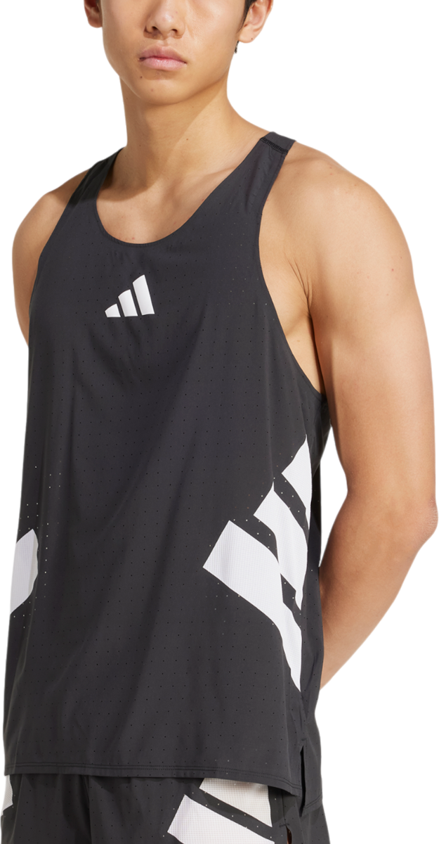 Majica brez rokavov adidas Originals Adizero Road to Records Tank Top Črna | jm7806