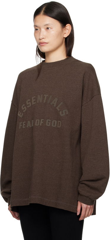 Majica Fear of God Core Collection Heavy L/S Tee Heather Wood Rjava | 125SU242012F, 3