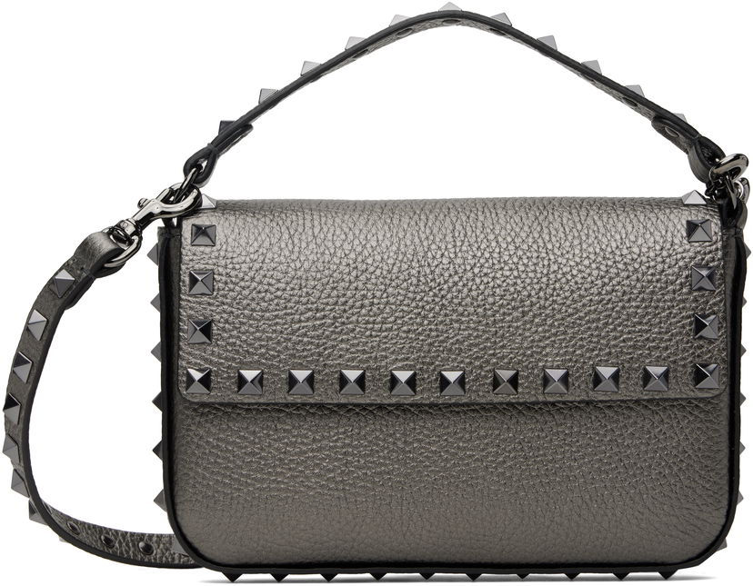 Torbica Valentino Mini Calf Leather Studs Bag Siva | 5W0P0W07LIF