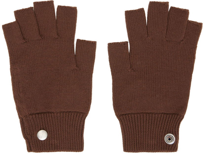 Rokavice Rick Owens Rick Owens Cashmere Fingerless Gloves Rjava | RU02B2485 WS