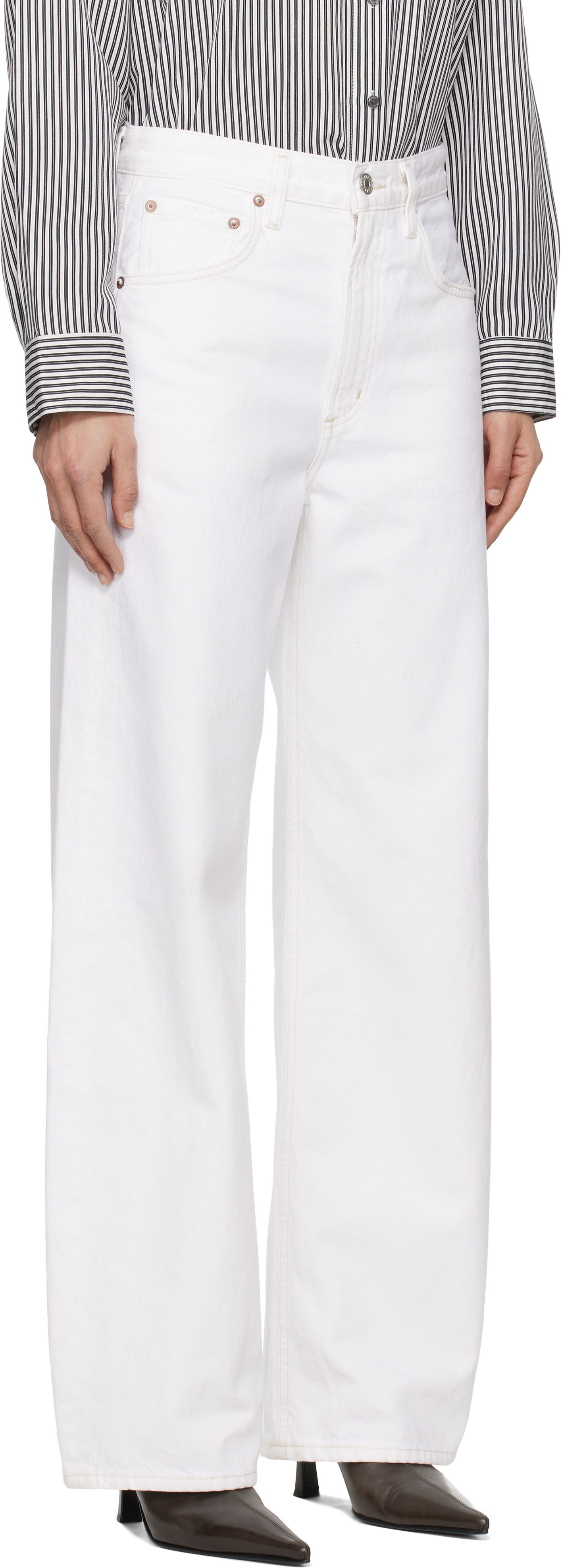 Kavbojke AGOLDE AGOLDE Low Curve Jeans Bela | A197B-1183, 1