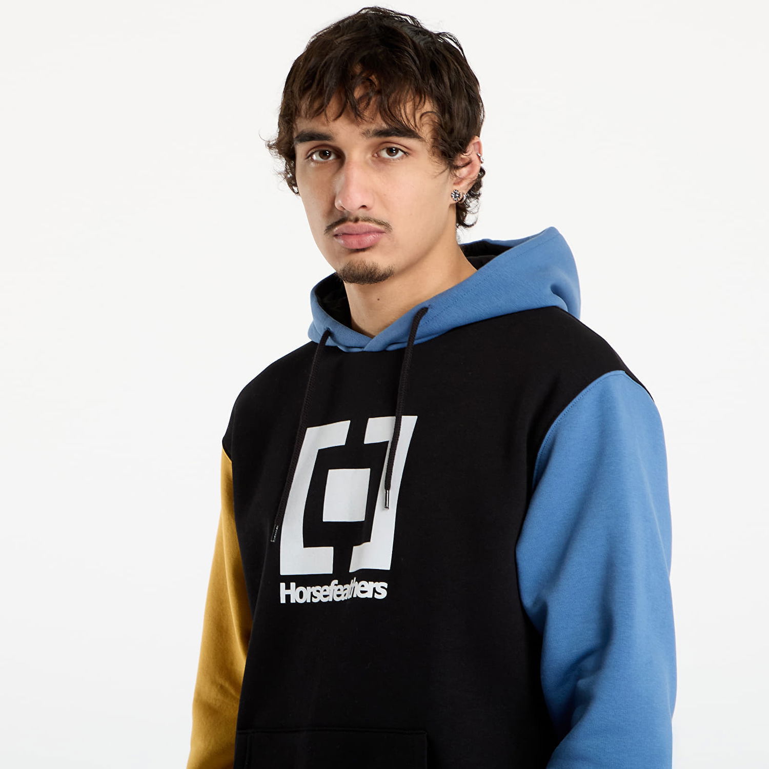 Pulover Horsefeathers Leader Color Block Hoodie Večbarvna | SM1355E, 1