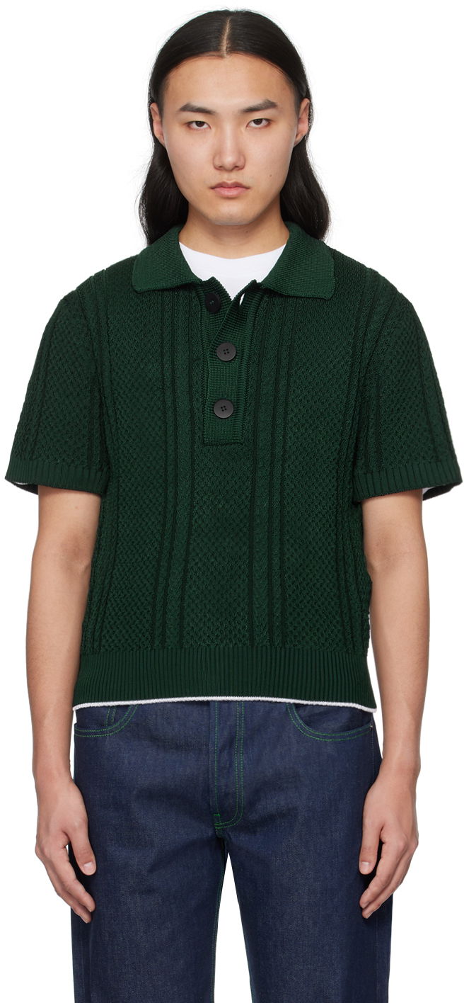 Polo majica Jacquemus Les Sculptures 'Le polo Belo' Polo Tee Zelena | 24E245KN422-2369