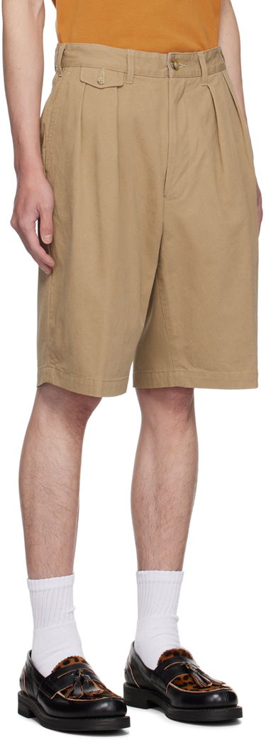 Kratke hlače BEAMS Beams Plus 2 Pleats Shorts Bež | 3825-0067-874, 1