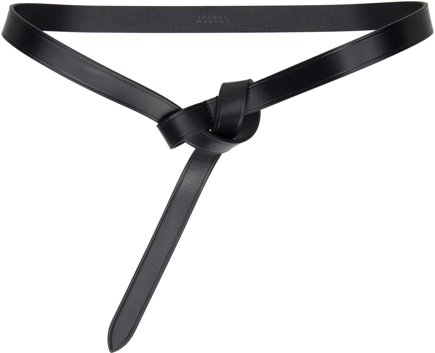 Pasovi ISABEL MARANT Kirka Leather Knot Tie Belt Črna | 24ACE248CFA-A3B65A, 0