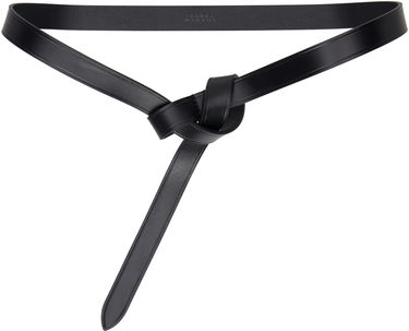 Pasovi ISABEL MARANT Kirka Leather Knot Tie Belt Črna | 24ACE248CFA-A3B65A, 0