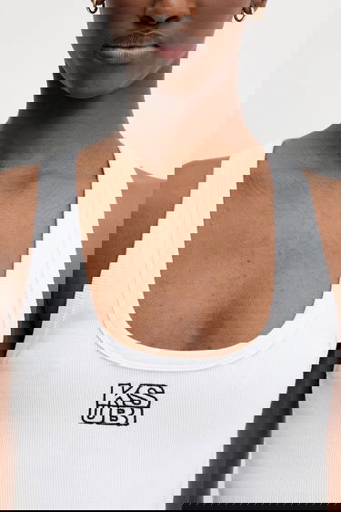 Majica brez rokavov Ksubi KSUBI Stacked Origin Tank Top Bela | WPS24TA005, 3