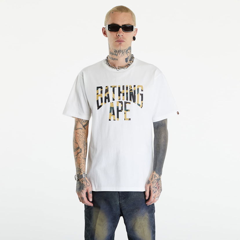 Majica BAPE A BATHING APE 1St Camo Nyc Logo Tee White Bela | 001TEK301011M WHT